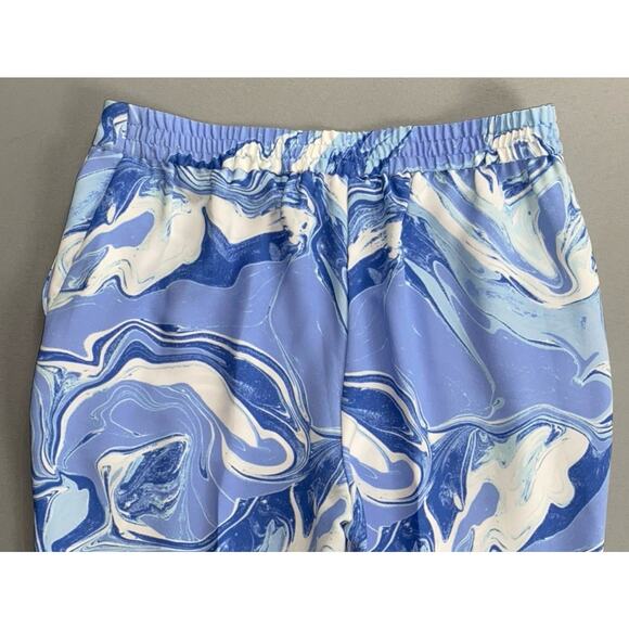 Chico's Pull On Sheer Flex Waist Lightweight Pants. Blue Swirl, Women's 4R. MINT - Picture 8 of 9